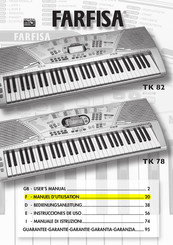 Farfisa TK 78 Manuel D'utilisation