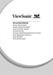 ViewSonic SD-A245 Guide Rapide De Début