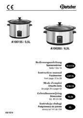 Bartscher A100265 Mode D'emploi