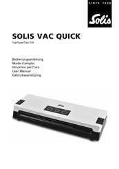 SOLIS Vac Quick Mode D'emploi