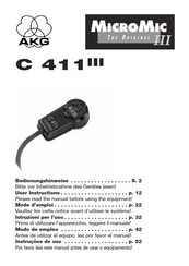 AKG C 411 III Mode D'emploi