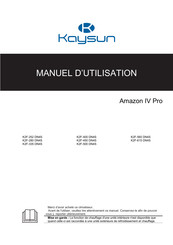 Kaysun Amazon IV Pro K2F-560 DN4S Manuel D'utilisation