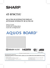 Sharp Aquos Board 4T-B70CT1U Guide De Configuration