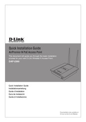 D-Link AirPremier N PoE DAP-2360 Guide D'installation