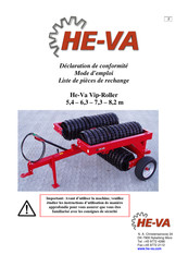 HE-VA Vip-Roller 8,2m Mode D'emploi