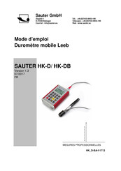 sauter HK-DB Mode D'emploi