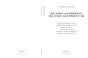 IWC Schaffhausen DA VINCI AUTOMATIC Mode D'emploi