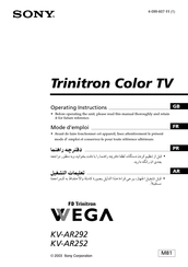 Sony FD TRINITRON WEGA KV-AR292 Mode D'emploi