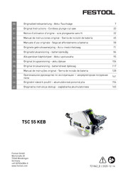 Festool TSC 55 KEB Notice D'utilisation D'origine