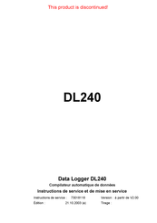 Elster Data Logger DL240 Instructions De Service