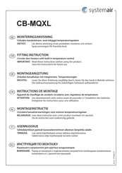 SystemAir CB-MQXL Série Instructions De Montage