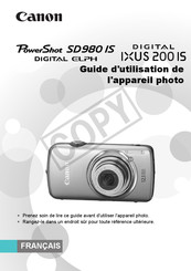 Canon PowerShot SD980 IS Guide D'utilisation