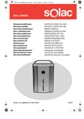 SOLAC DH8935 Mode D'emploi