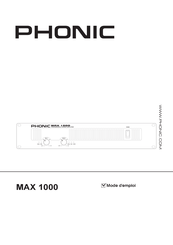 Phonic Max 1000 Mode D'emploi