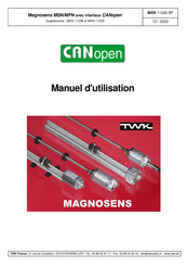 TWK ELEKTRONIK Magnosens MSN Série Manuel D'utilisation