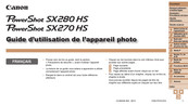 Canon PowerShot SX280 HS Guide D'utilisation