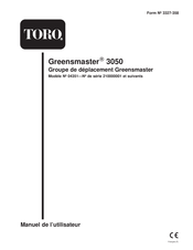 Toro Greensmaster 3050 Manuel De L'utilisateur