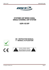 BST UDR-103 BP Manuel D'utilisation