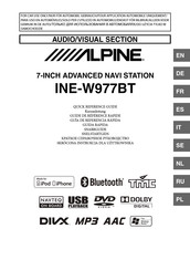Alpine INE-W977BT Guide De Référence Rapide