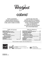 Whirlpool cabrio WTW8800YW Guide D'utilisation Et D'entretien