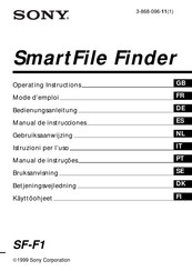 Sony SmartFile Finder Mode D'emploi