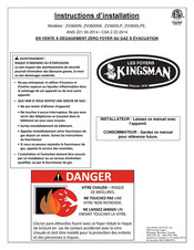 Kingsman Fireplaces ZV3600LP Instructions D'installation