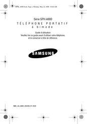 Samsung SPH-A900 Série Guide D'utilisation