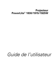 Epson PowerLite 1925W Guide De L'utilisateur