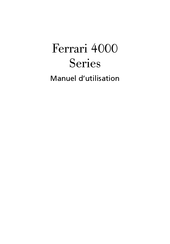 Ferrari 4000 Série Manuel D'utilisation