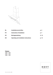 Novy Vision 7831 Instructions D'installation