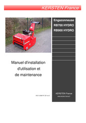 Kersten RB700 HYDRO Manuel D'installation, D'utilisation Et De Maintenance