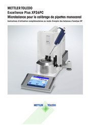 Mettler Toledo Excellence Plus XP26PC Instructions D'utilisation