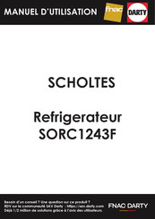 SCHOLTES SORC1243F Manuel D'utilisation