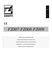 Zanotti FZ008 Notice De Mode D'emploi Et D'entretien