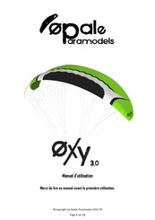 Opale-Paramodels OXY 3.0 Manuel D'utilisation