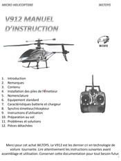 WLtoys V912 Manuel D'instructions