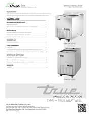 True Manufacturing Company TMW-36F-QT-SD Manuel D'installation