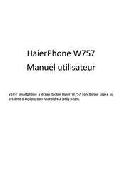 Haier W757 Manuel Utilisateur