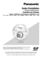 Panasonic WV-SFN130 Guide D'installation