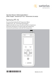 Sartorius PT-15 Mode D'emploi