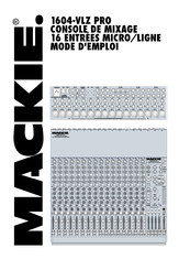 Mackie 1604-VLZ PRO Mode D'emploi