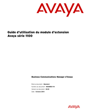 Avaya 1100 Série Guide D'utilisation