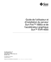 Sun Microsystems Sun Fire V880z Guide De L'utilisateur Et D'installation