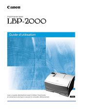 Canon LBP-2000 Guide D'utilisation