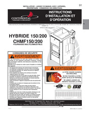 Continental CHMF150 Instructions D'installation Et D'opération