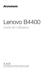Lenovo B4400 Guide De L'utilisateur