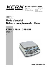 KERN and SOHN CPB-N Mode D'emploi