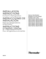 Thermador KBUDT4250A Instructions D'installation