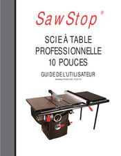SawStop PCS31230 Guide De L'utilisateur