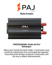 PAJ PROFESSIONAL Mode D'emploi